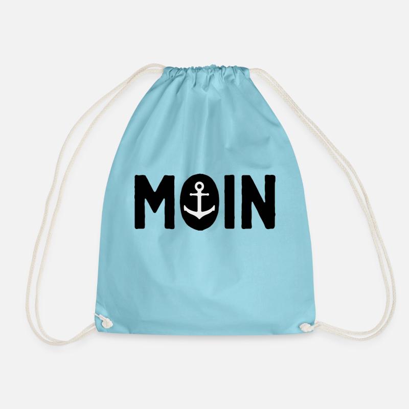 Moin mit Anker - Turnbeutel - Aqua