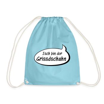 Isch bin dor Grissdschahn Christian auf sächsisch - Turnbeutel - Aqua - Vorne