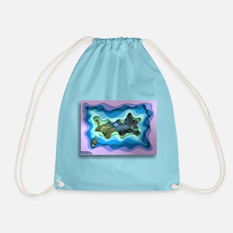 Wonderland - Drawstring Bag - aqua