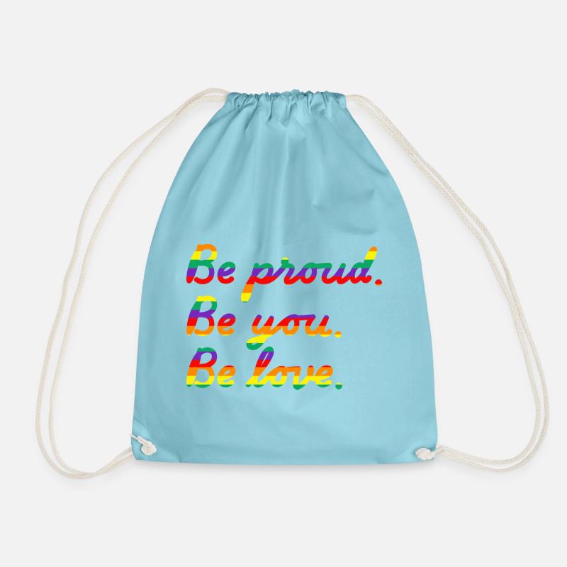 Be proud. Rainbow - Turnbeutel - Aqua