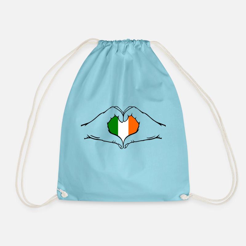 Irland Herzform - Turnbeutel - Aqua