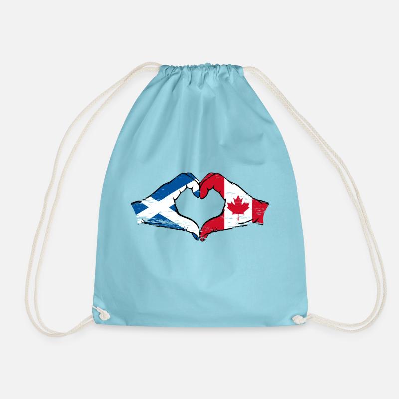 Écosse Canada mains en forme de coeur utilisé - Sac de sport léger - aqua