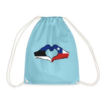 Estonie Chili Drapeau Mains Coeur Forme - Sac de sport léger - aqua - Devant