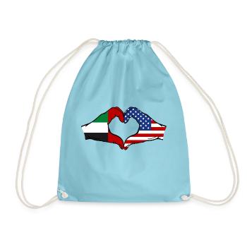 Émirats arabes unis États-Unis Coeur - Sac de sport léger - aqua - Devant
