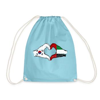 Corée du Sud Émirats arabes unis Cœur - Sac de sport léger - aqua - Devant