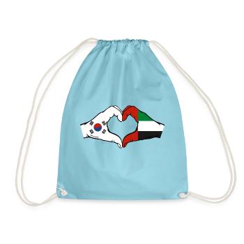 Corée du Sud Émirats arabes unis Cœur - Sac de sport léger - aqua - Devant