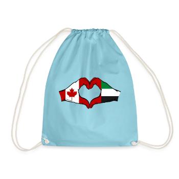 Kanada Vereinigte Arabische Emirate Herz - Turnbeutel - Aqua - Vorne
