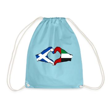 Schottland Vereinigte Arabische Emirate Flagge - Turnbeutel - Aqua - Vorne