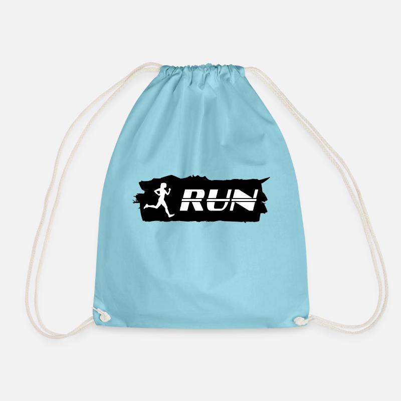 Running, Runner - Run - Drawstring Bag - aqua