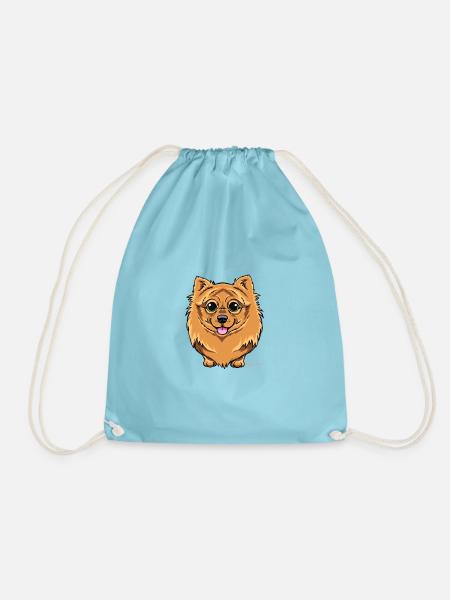 Kleinspitz Fluffy VI - Turnbeutel - Aqua