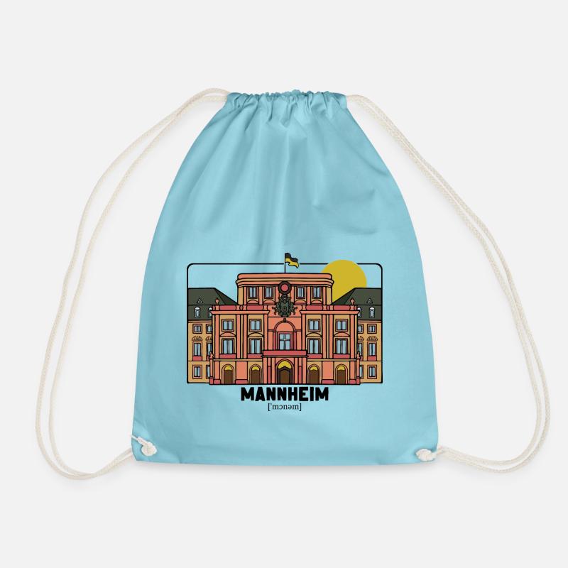 Mannheimer Barockschloss - Turnbeutel - Aqua