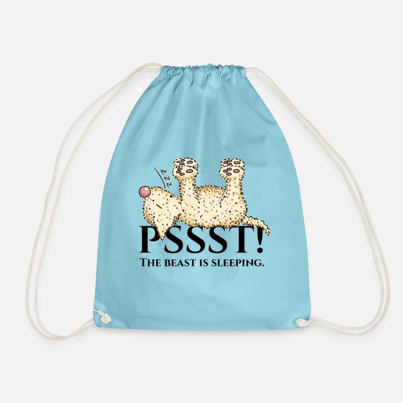 Pssst1 3 - Drawstring Bag - aqua