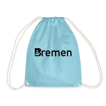 Panneau de la ville de Brême avec le musicien de la ville de Brême - Sac de sport léger - aqua - Devant