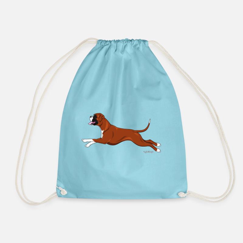 Boxerhund 3 - Turnbeutel - Aqua