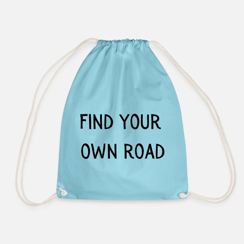 Find your own way - Drawstring Bag - aqua