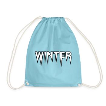 Winter Eis Logo - Turnbeutel - Aqua - Vorne