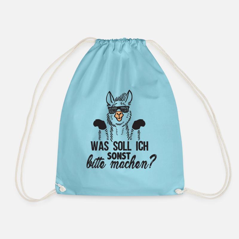 Was soll ich sonst bitte machen - Turnbeutel - Aqua
