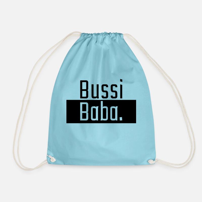 Bussi Baba Tschuess Geschenk Idee Wien Oesterreich - Turnbeutel - Aqua