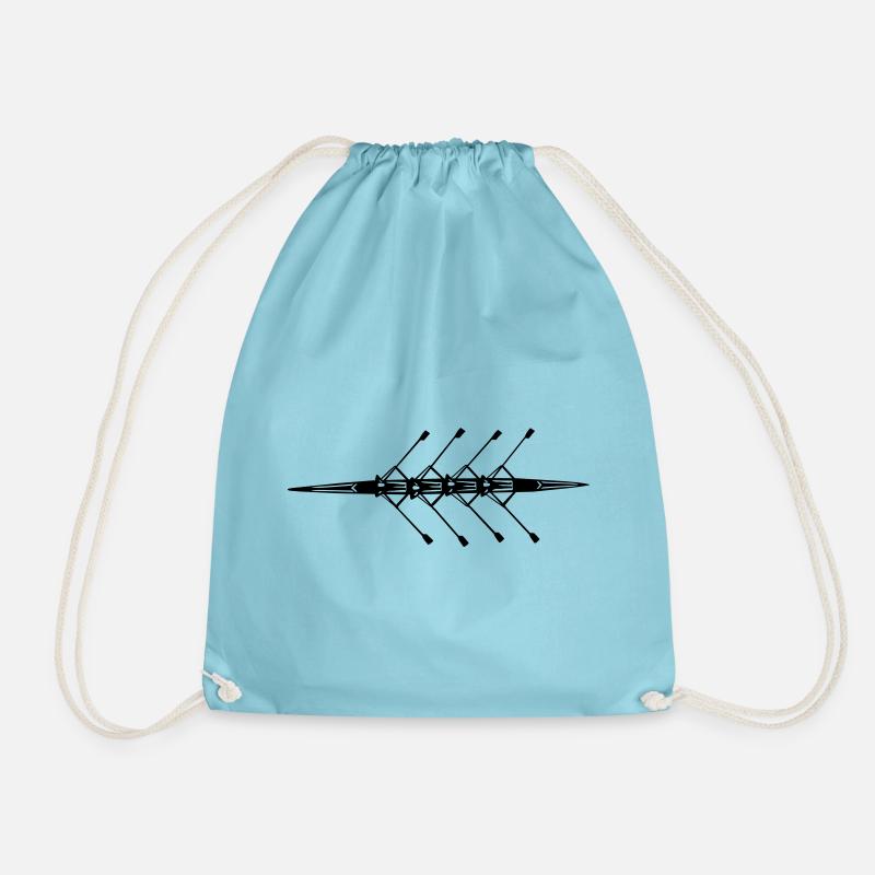 Rudern, Ruderboot, Vierer - Turnbeutel - Aqua