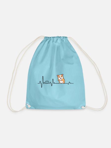 Herzschlag Hamster - Turnbeutel - Aqua