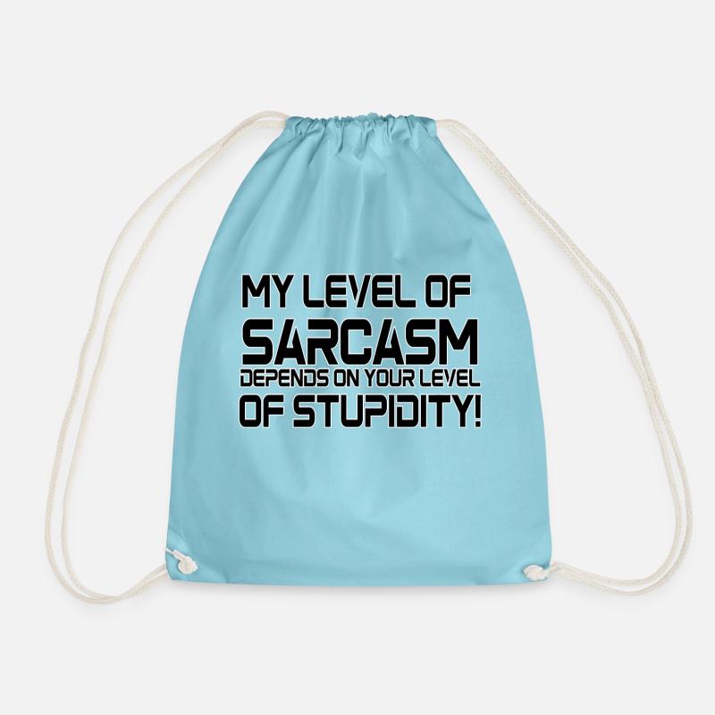 Sarcasm - Drawstring Bag - aqua