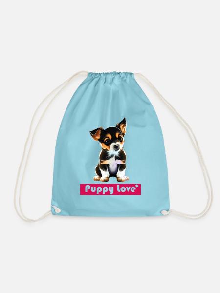 Puppy Love - Turnbeutel - Aqua
