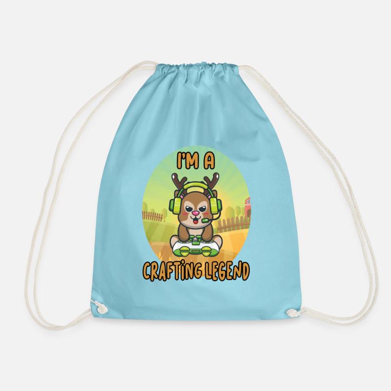 Gaming Animal - Deer - Drawstring Bag - aqua