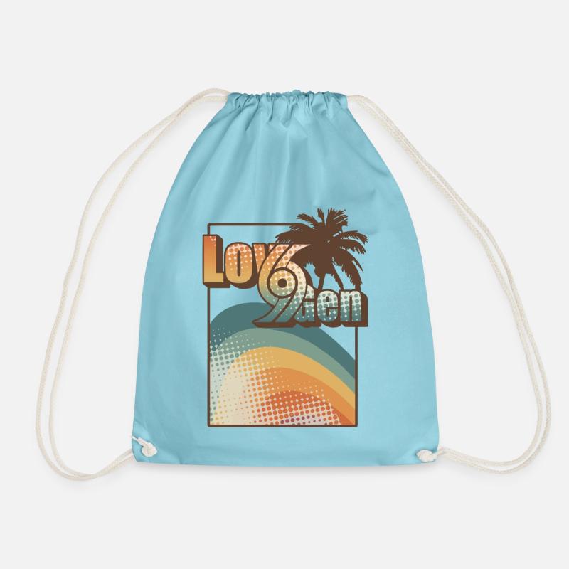 Love Generation Retro - Drawstring Bag - aqua