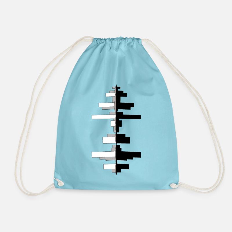 Skyscrapers by the river - Drawstring Bag - aqua