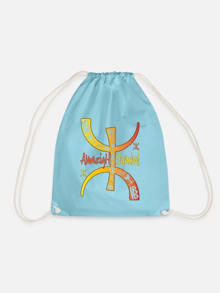 Yaz Amazigh: Berber-Tattoo ideales Geschenk für Frauen - Turnbeutel - Aqua