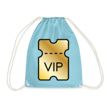 VIP-Gold-Ticket - Turnbeutel - Aqua - Vorne