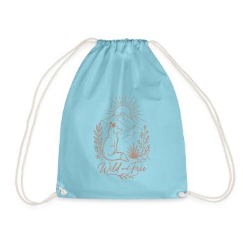 Wild and Free - Turnbeutel - Aqua - Vorne