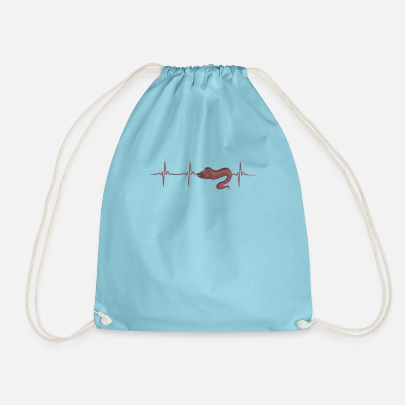 Moray eel heartbeat - Drawstring Bag - aqua