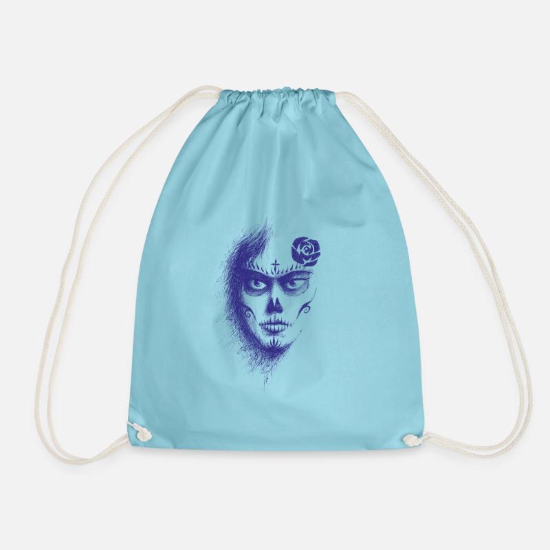 Muerta blue - Drawstring Bag - aqua