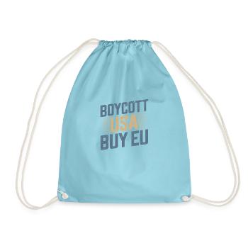 Pro-Europe Boycott USA Buy EU - Turnbeutel - Aqua - Vorne