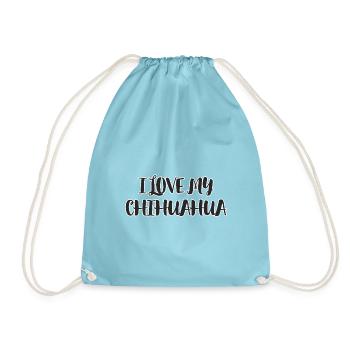 Ich liebe meinen Chihuahua - Turnbeutel - Aqua - Vorne