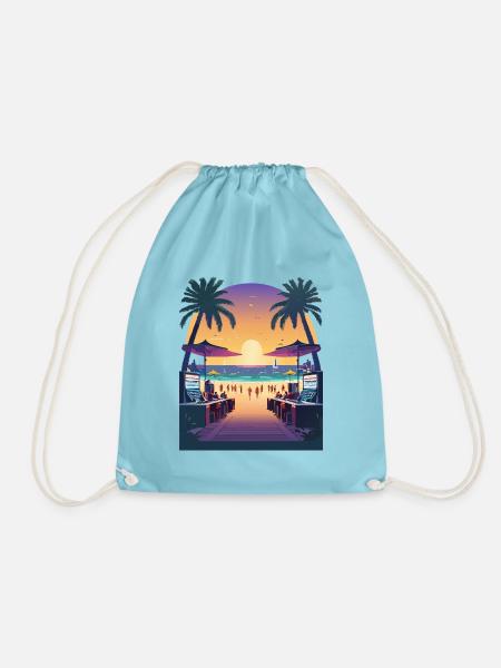 Sunset Beach Walk - Turnbeutel - Aqua
