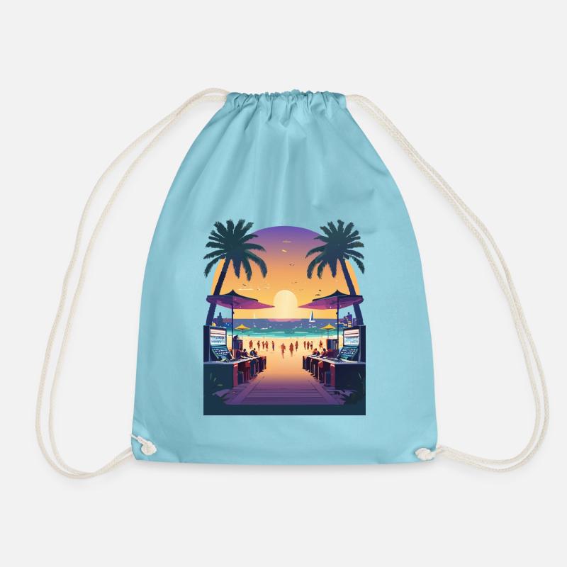 Sunset Beach Walk - Turnbeutel - Aqua
