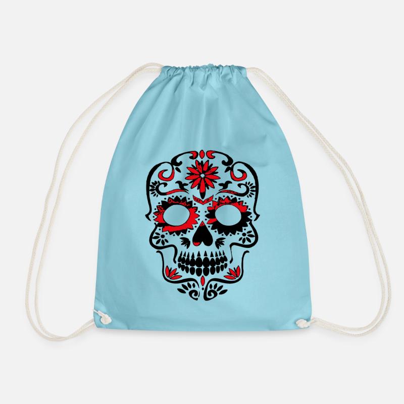 Mexiko-Schädel - Turnbeutel - Aqua