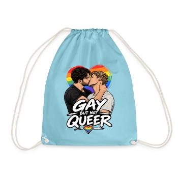Schwul, aber nicht queer - Turnbeutel - Aqua - Vorne