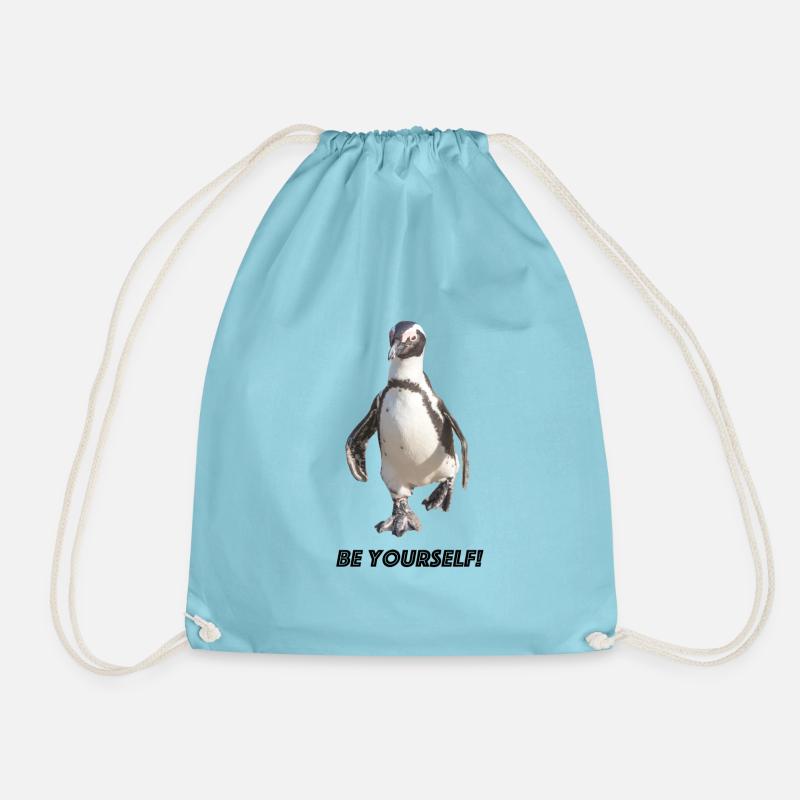 Pinguin be yourself - Turnbeutel - Aqua