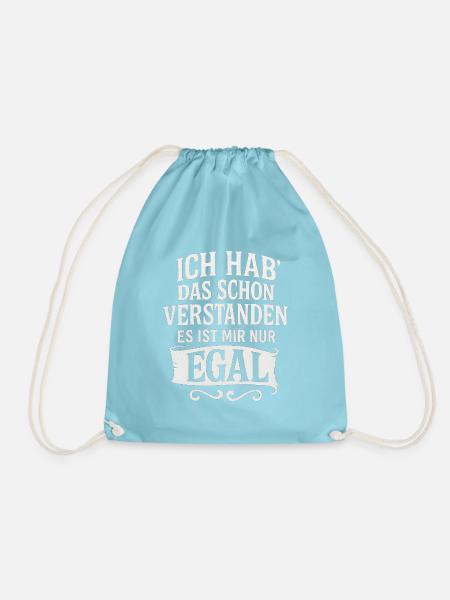 Ich Hab Das Schon Verstanden Ist Mir Nur Egal - Turnbeutel - Aqua