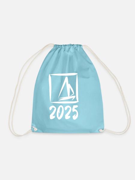 Boot fahren 2025, Urlaub 2025, Segelboot 2025 - Turnbeutel - Aqua