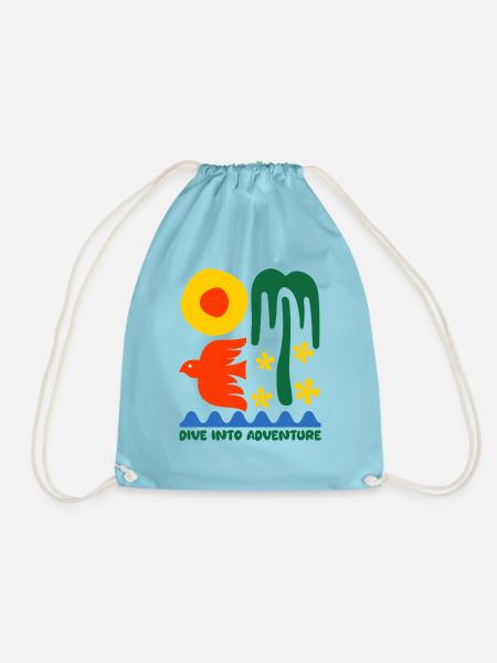 Sommer und strand - Turnbeutel - Aqua