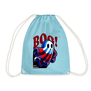 BOO! Stay Spooky - Ghost - Turnbeutel - Aqua - Vorne