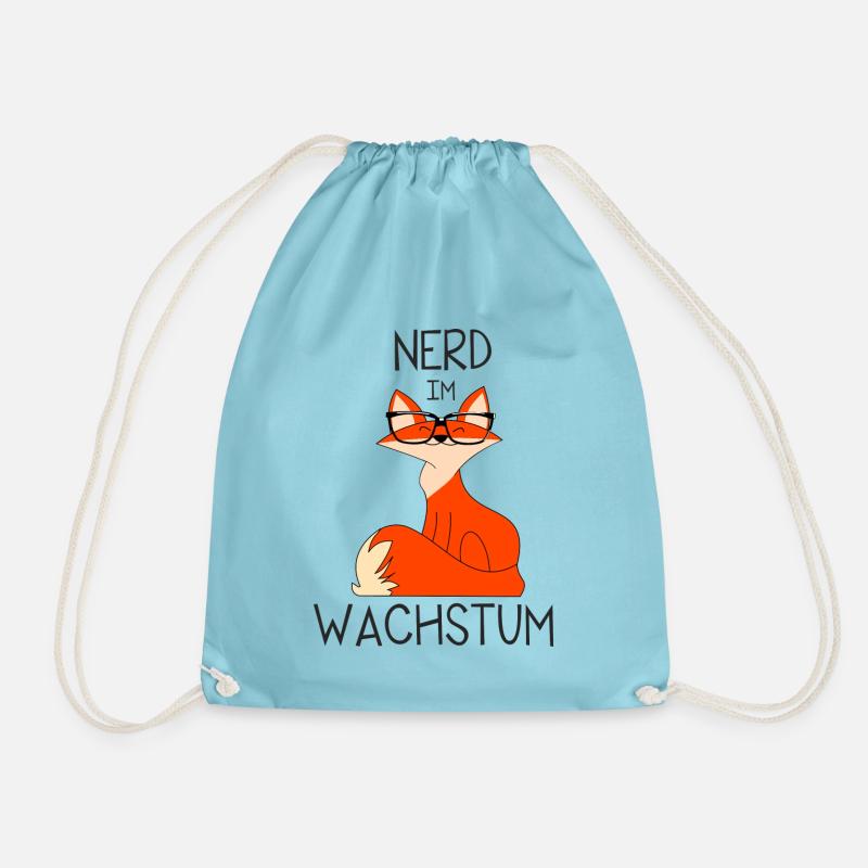 Fuchs-Nerd - Turnbeutel - Aqua