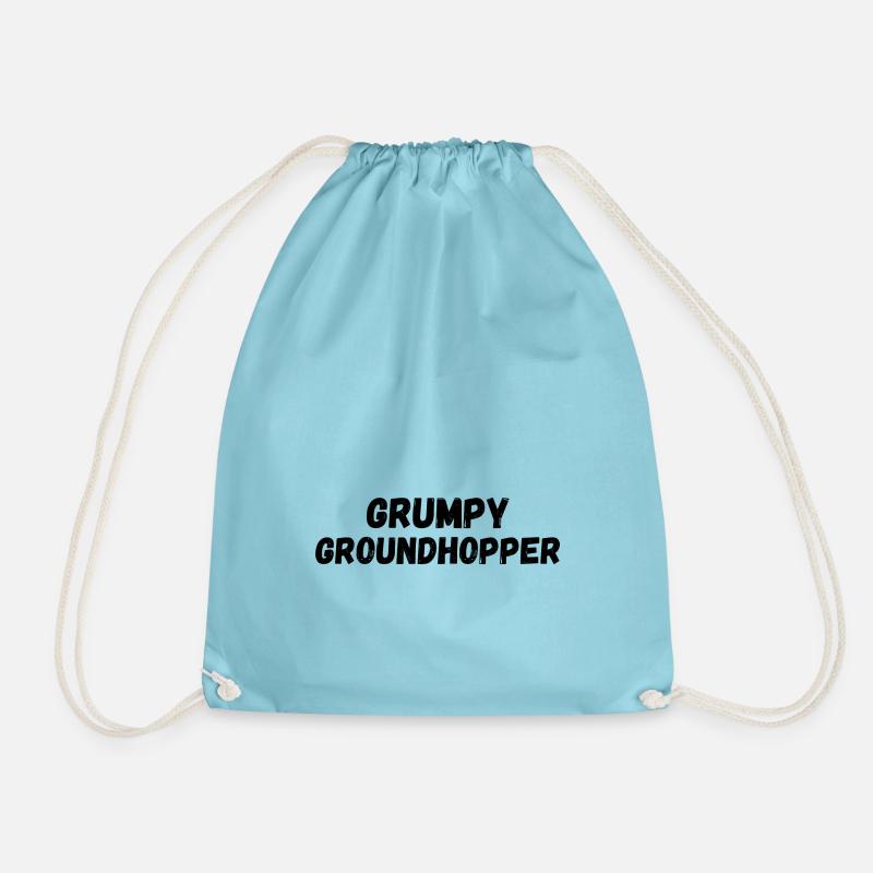 GRUMPY GROUNDHOPPER - Drawstring Bag - aqua
