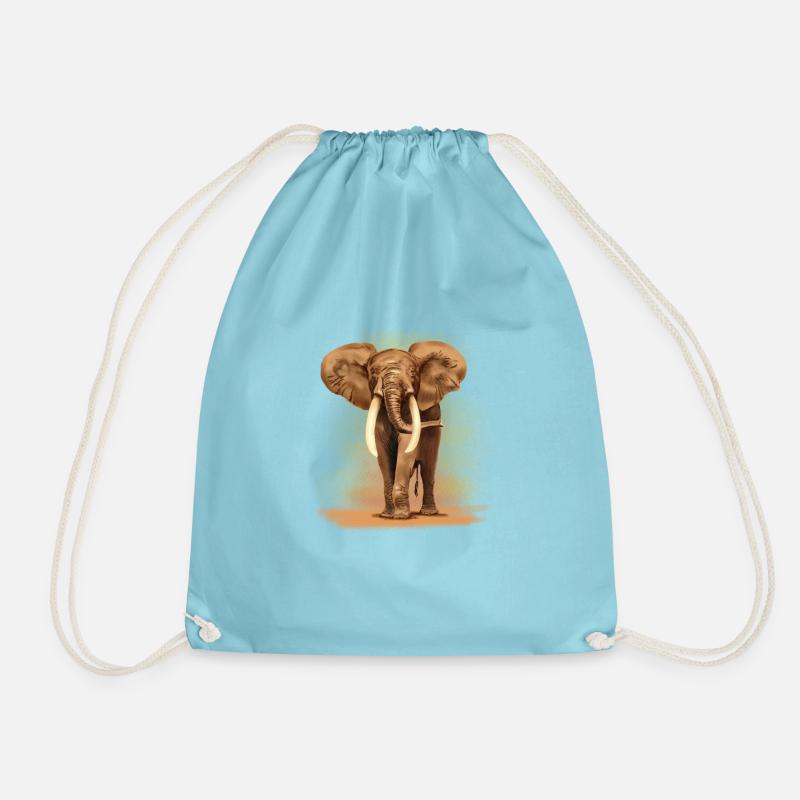 Elefant - Turnbeutel - Aqua