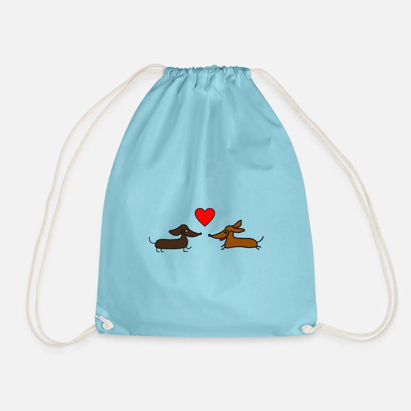 Dackel Liebe - Turnbeutel - Aqua