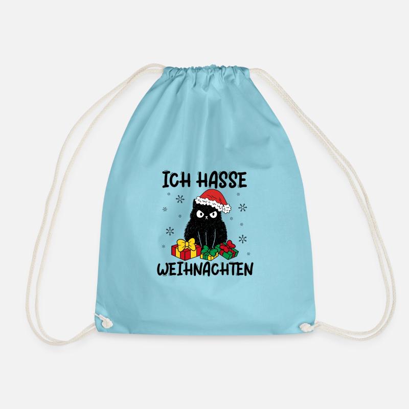 Ich Hasse Weihnachten Katze Weihnachtsgeschenk - Turnbeutel - Aqua
